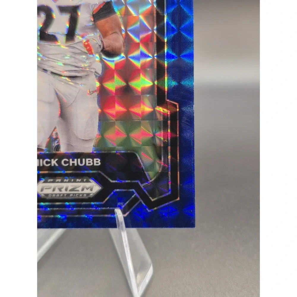 2024 Panini Prizm Draft Nick Chubb #29 Blue Mosaic Prizm /89 Browns Texans